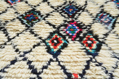 Vintage Moroccan Rug Blue And White Rugs - Vintage Rug - Illuminate Collective Illuminate Collective