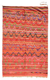 Vintage Moroccan Rug Carnival Red Rug - Red Multi Flat Vintage Rug - Vintage Moroccan Rug illuminate collective 