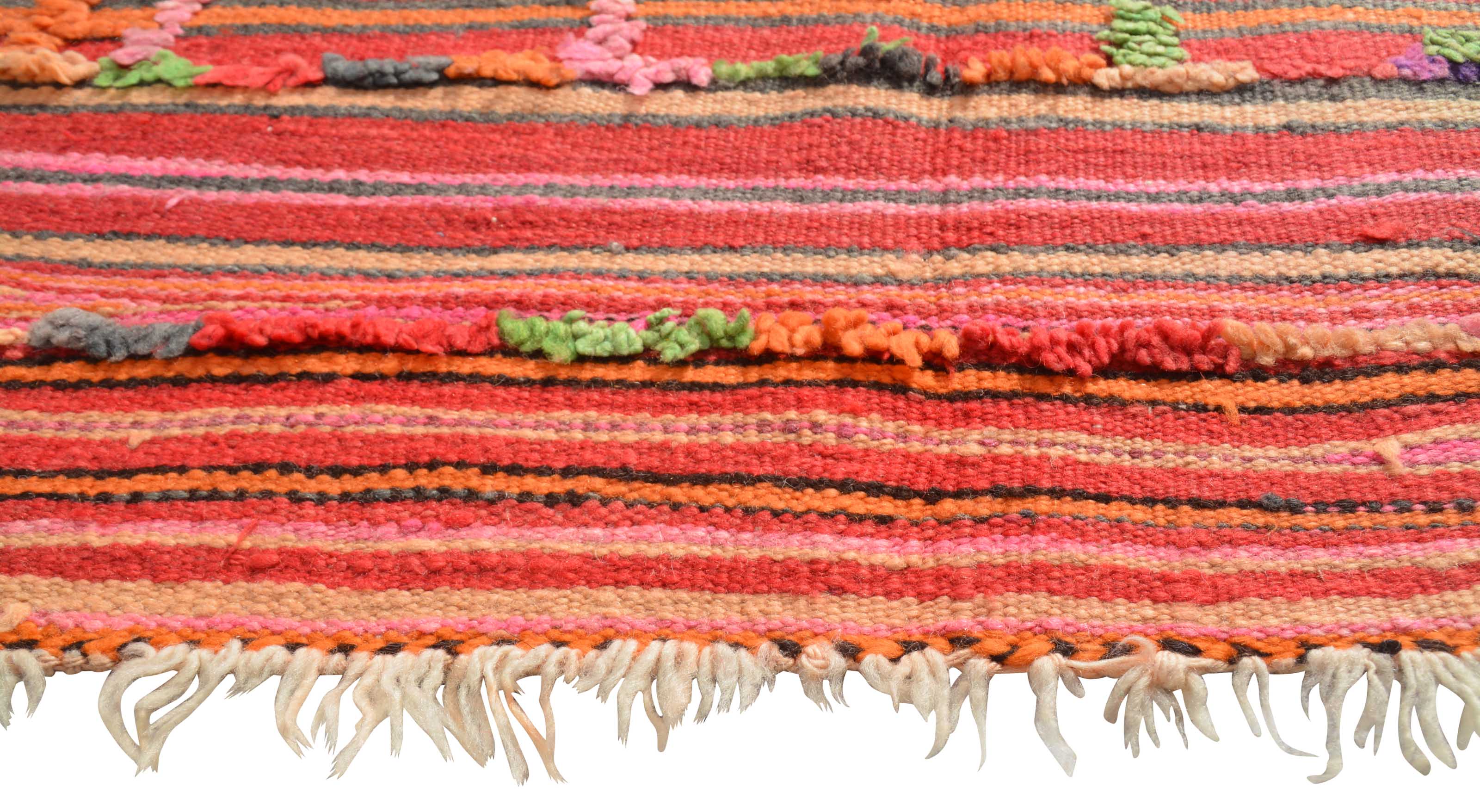 Vintage Moroccan Rug Carnival Red Rug - Red Multi Flat Vintage Rug - Vintage Moroccan Rug illuminate collective 