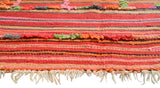 Vintage Moroccan Rug Carnival Red Rug - Red Multi Flat Vintage Rug - Vintage Moroccan Rug illuminate collective 