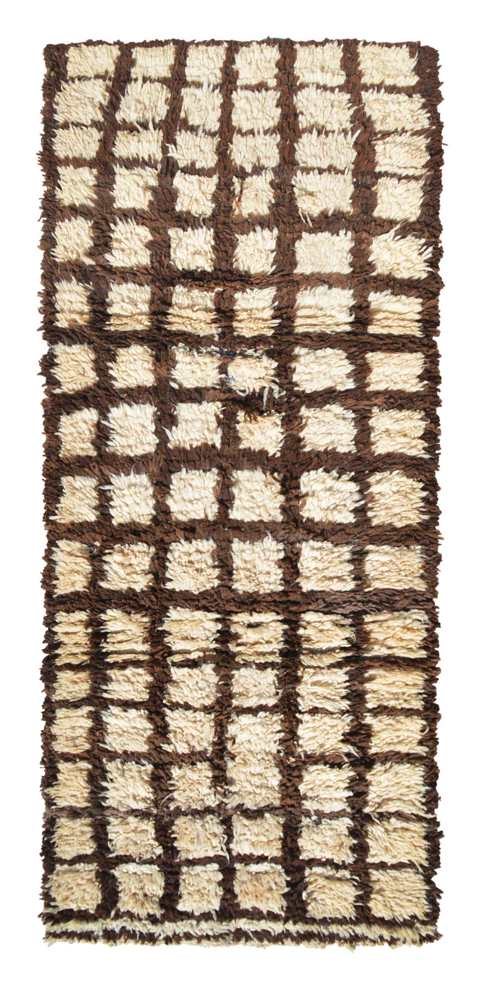 Vintage Moroccan Rug Cobble Stones Rugs - 3'10" x 8'5" - 1.17m x 2.57m - Vintage Moroccan Rug illuminate collective 