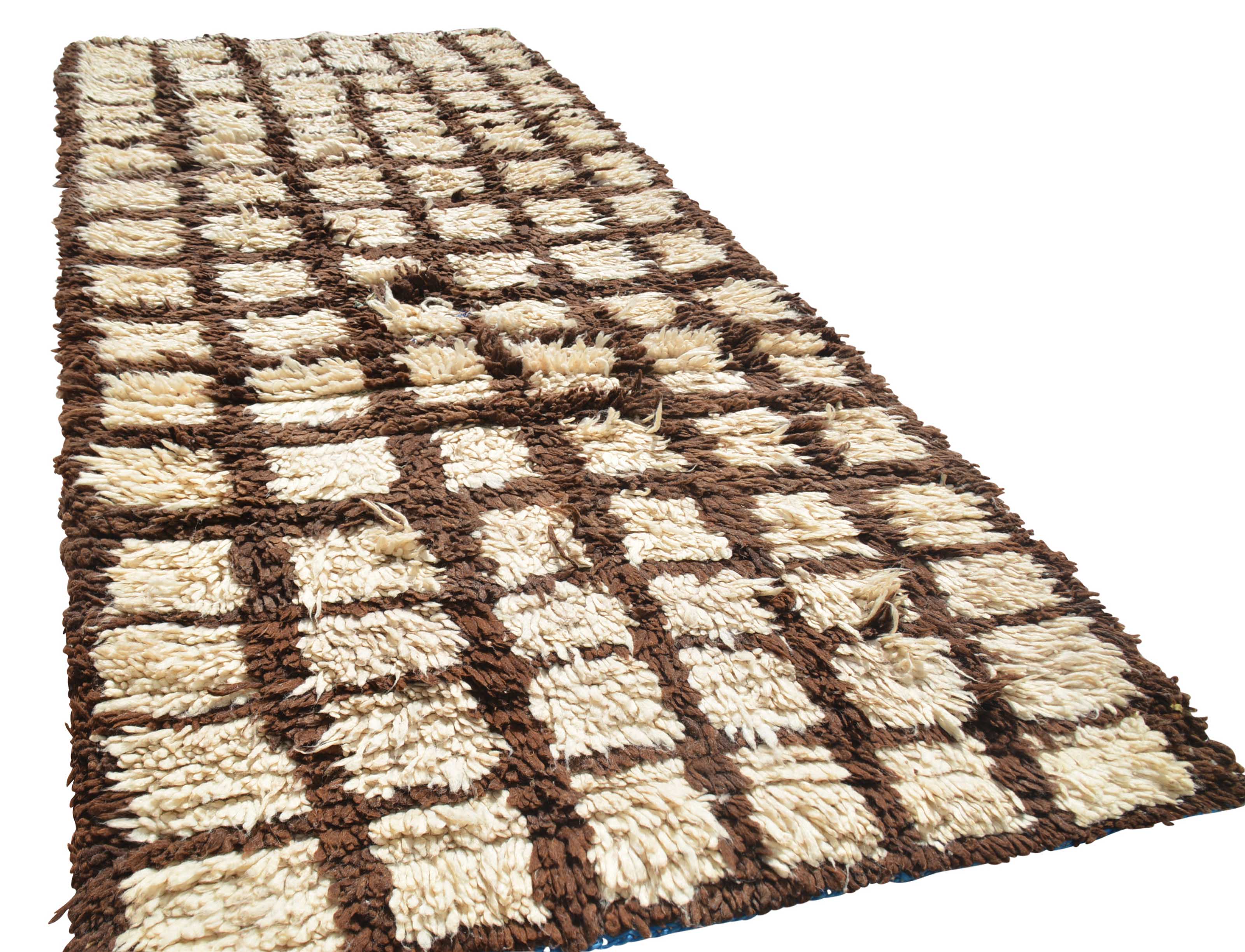 Vintage Moroccan Rug Cobble Stones Rugs - 3'10" x 8'5" - 1.17m x 2.57m - Vintage Moroccan Rug illuminate collective 