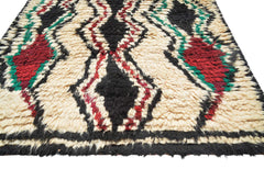 Vintage Moroccan Rug Colorful Moroccan Rug | Red and Black Rugs illuminate collective 