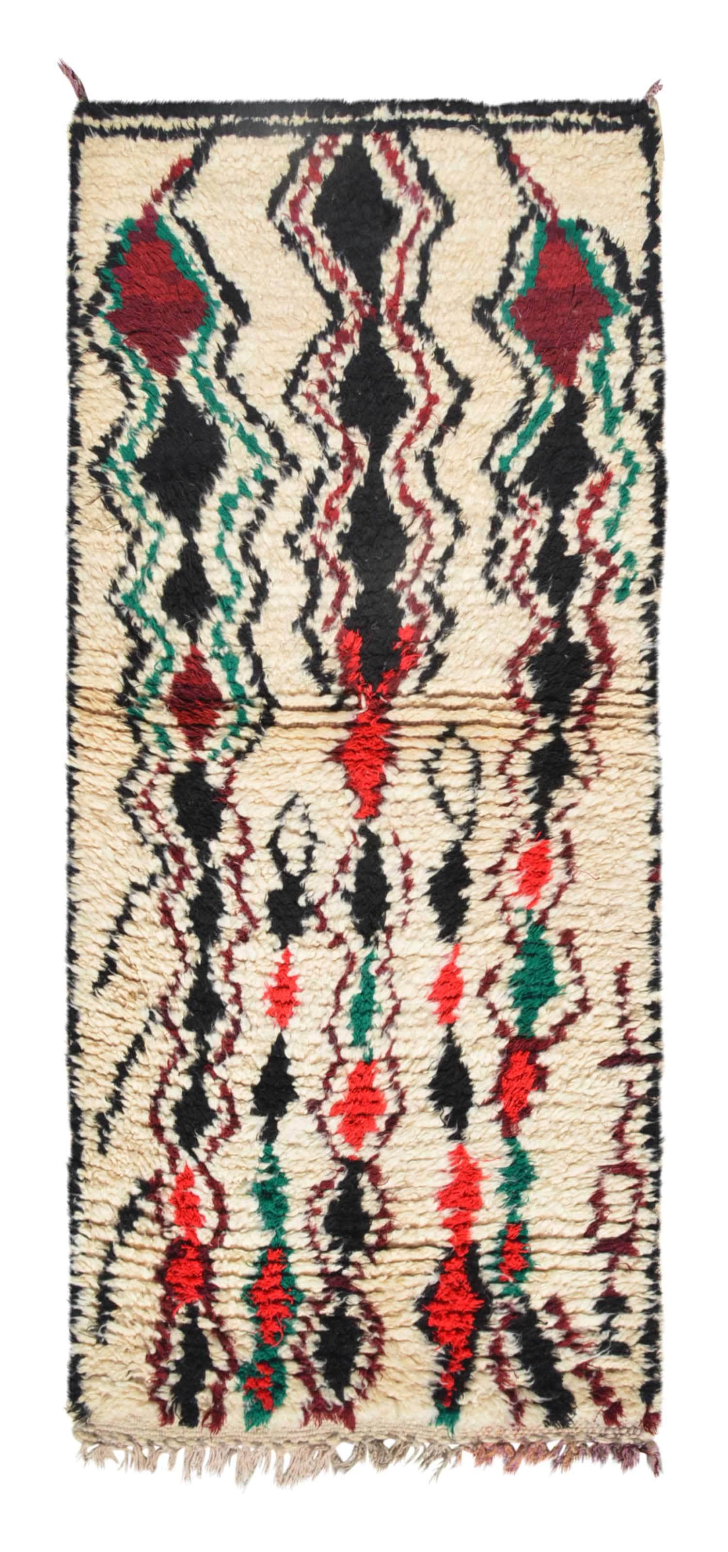 Vintage Moroccan Rug Colorful Moroccan Rug | Red and Black Rugs illuminate collective 
