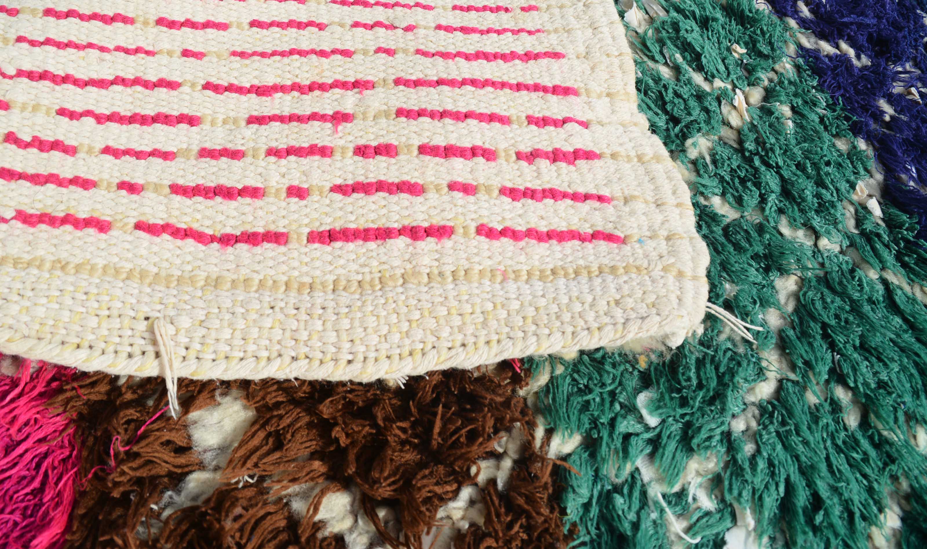 Vintage Moroccan Rug Colorful Moroccan Rug | Small Vintage Rug illuminate collective