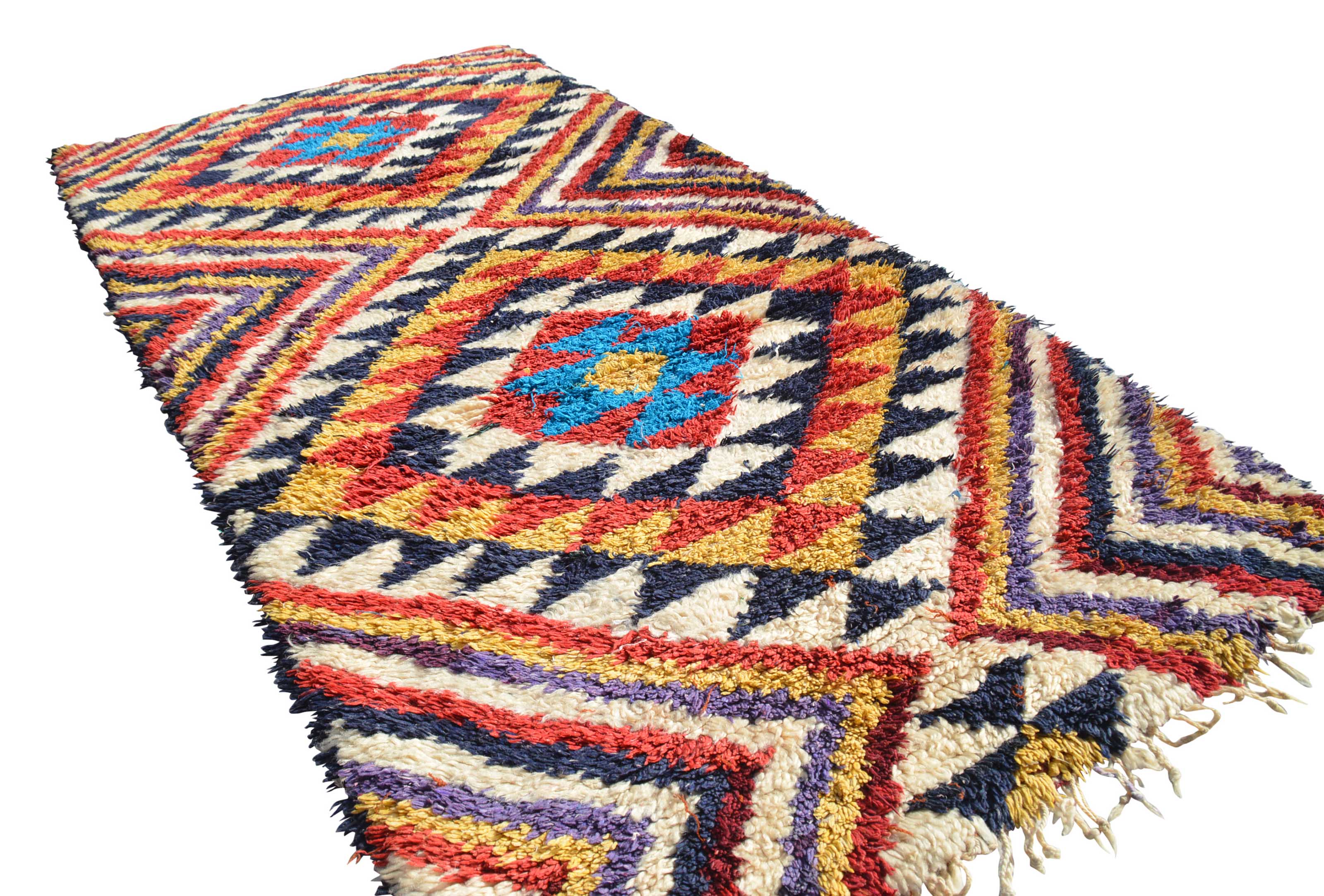Vintage Moroccan Rug Hand Knotted Rugs | Vintage Retro Rugs Illuminate Collective 