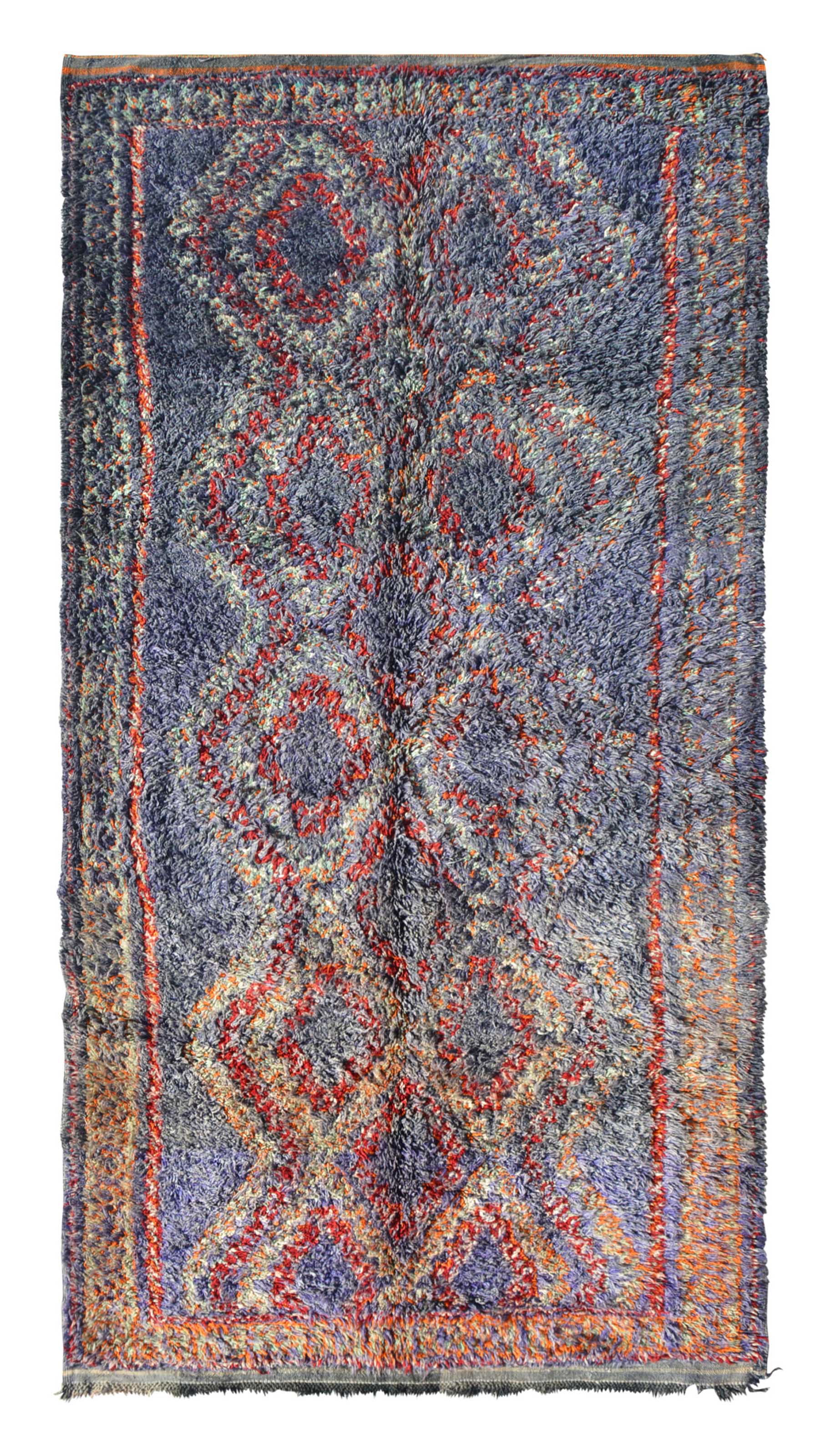 Vintage Moroccan Rug Navy Blue And Brown Area Rugs | Vintage Rug  illuminate collective 
