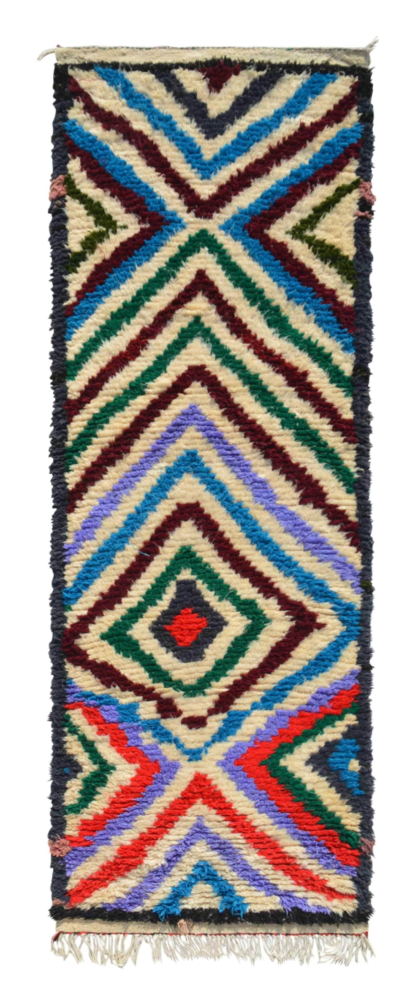 Vintage Moroccan Rug Navy Blue and White Area Rugs | Vintage Moroccan Rug | Illuminate Collective illuminate collective 