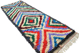 Vintage Moroccan Rug Navy Blue and White Area Rugs | Vintage Moroccan Rug | Illuminate Collective illuminate collective 