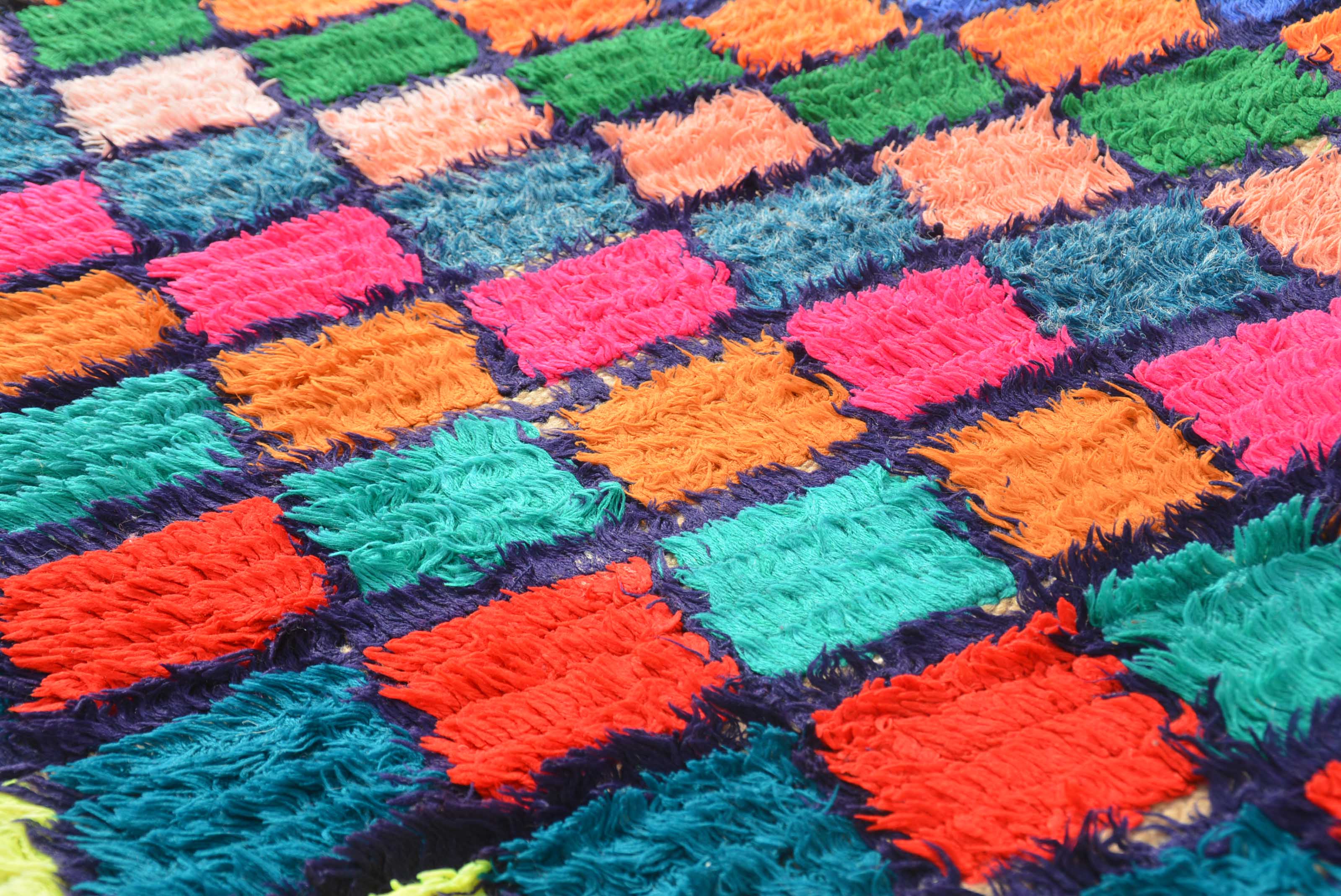Vintage Moroccan Rug Orange And Pink Rug | Vintage Area Rugs illuminate collective 