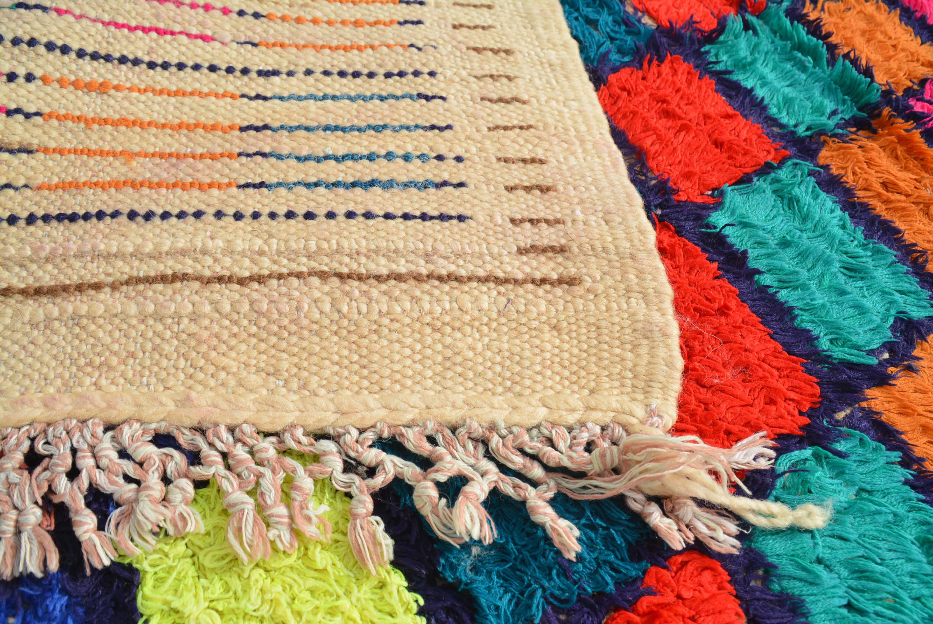 Vintage Moroccan Rug Orange And Pink Rug | Vintage Area Rugs illuminate collective 