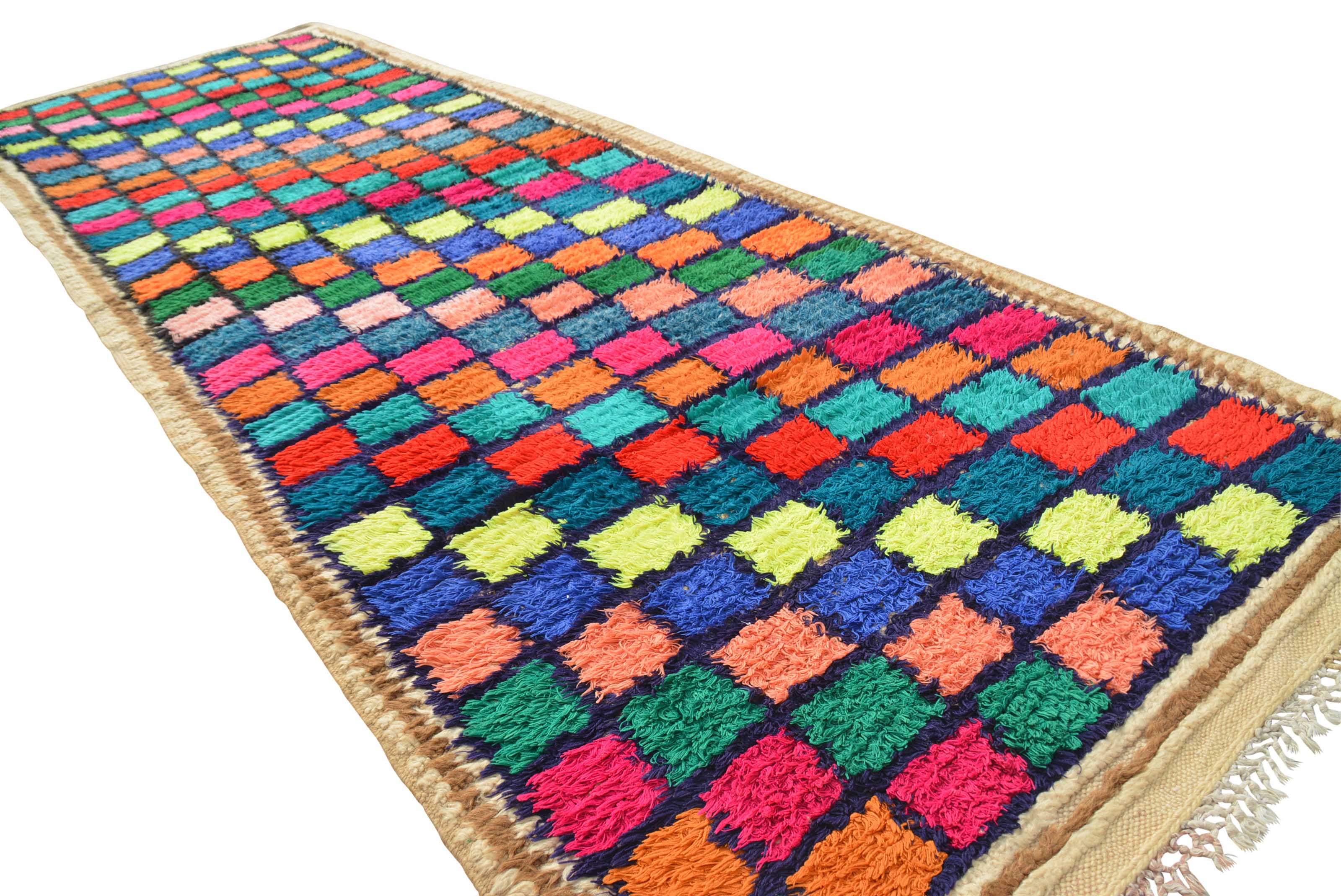 Vintage Moroccan Rug Orange And Pink Rug | Vintage Area Rugs illuminate collective 