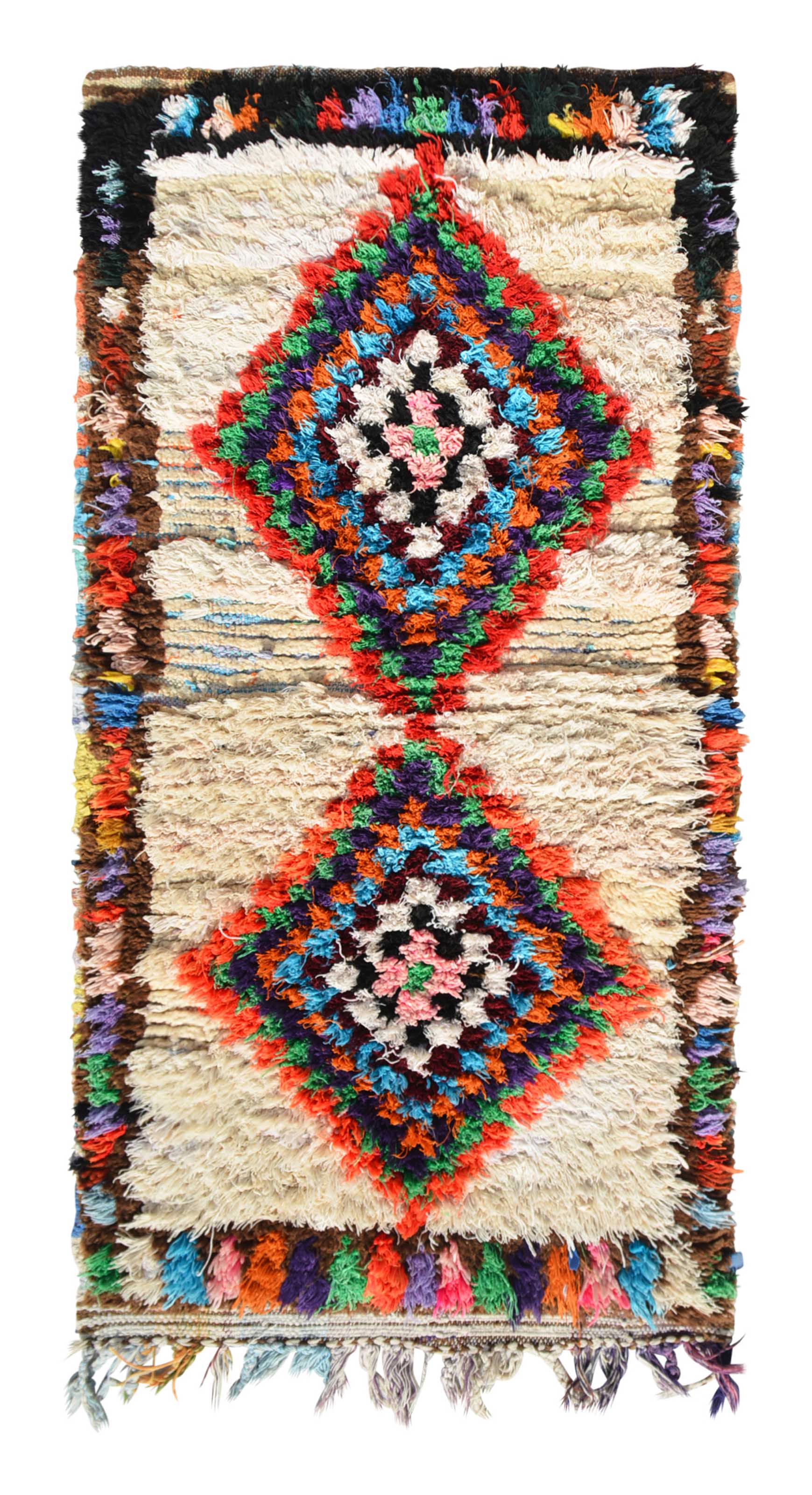 Vintage Moroccan Rug Orange And Red Rug | Vintage Moroccan Rug illuminate collective 