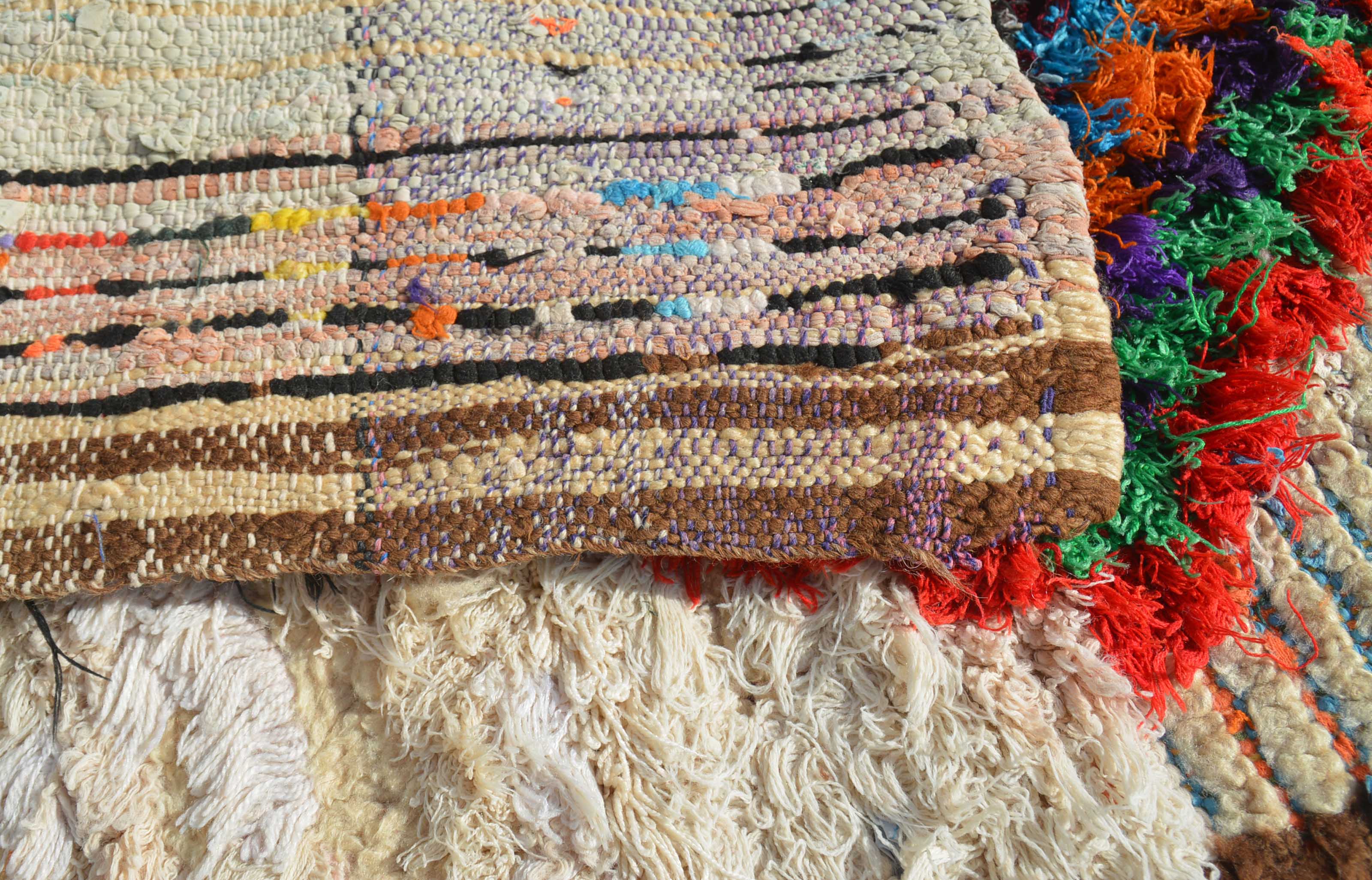 Vintage Moroccan Rug Orange And Red Rug | Vintage Moroccan Rug illuminate collective 