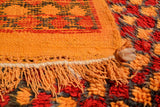 Vintage Moroccan Rug Orange And Red Vintage Rug | Illuminate Collective illuminate collective 