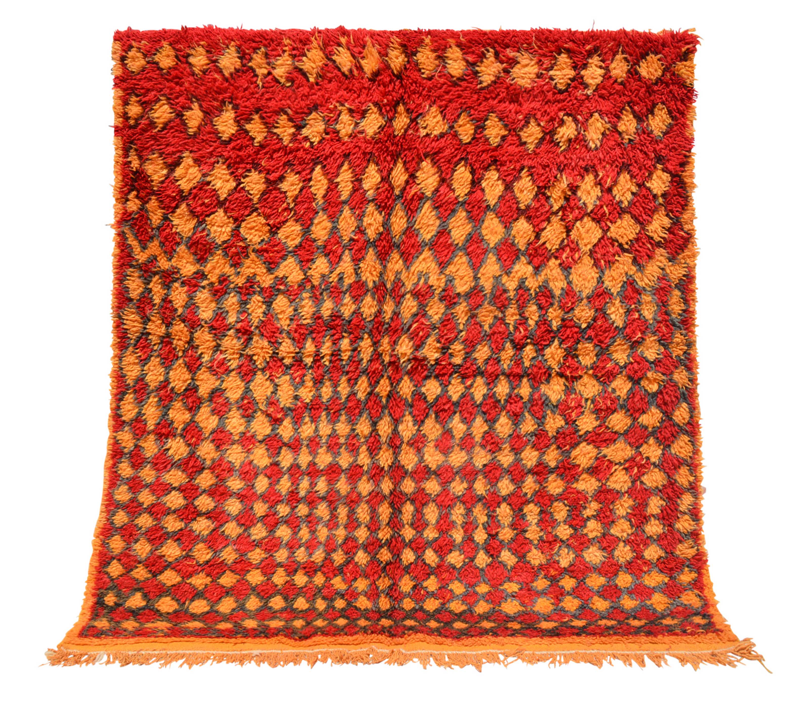 Vintage Moroccan Rug Orange And Red Vintage Rug | Illuminate Collective illuminate collective 