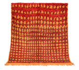 Vintage Moroccan Rug Orange And Red Vintage Rug | Illuminate Collective illuminate collective 