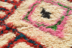 Vintage Moroccan Rug Pink And Red Rug Red Vintage Moroccan Rug 1 | Illuminate Collective illuminate collective 