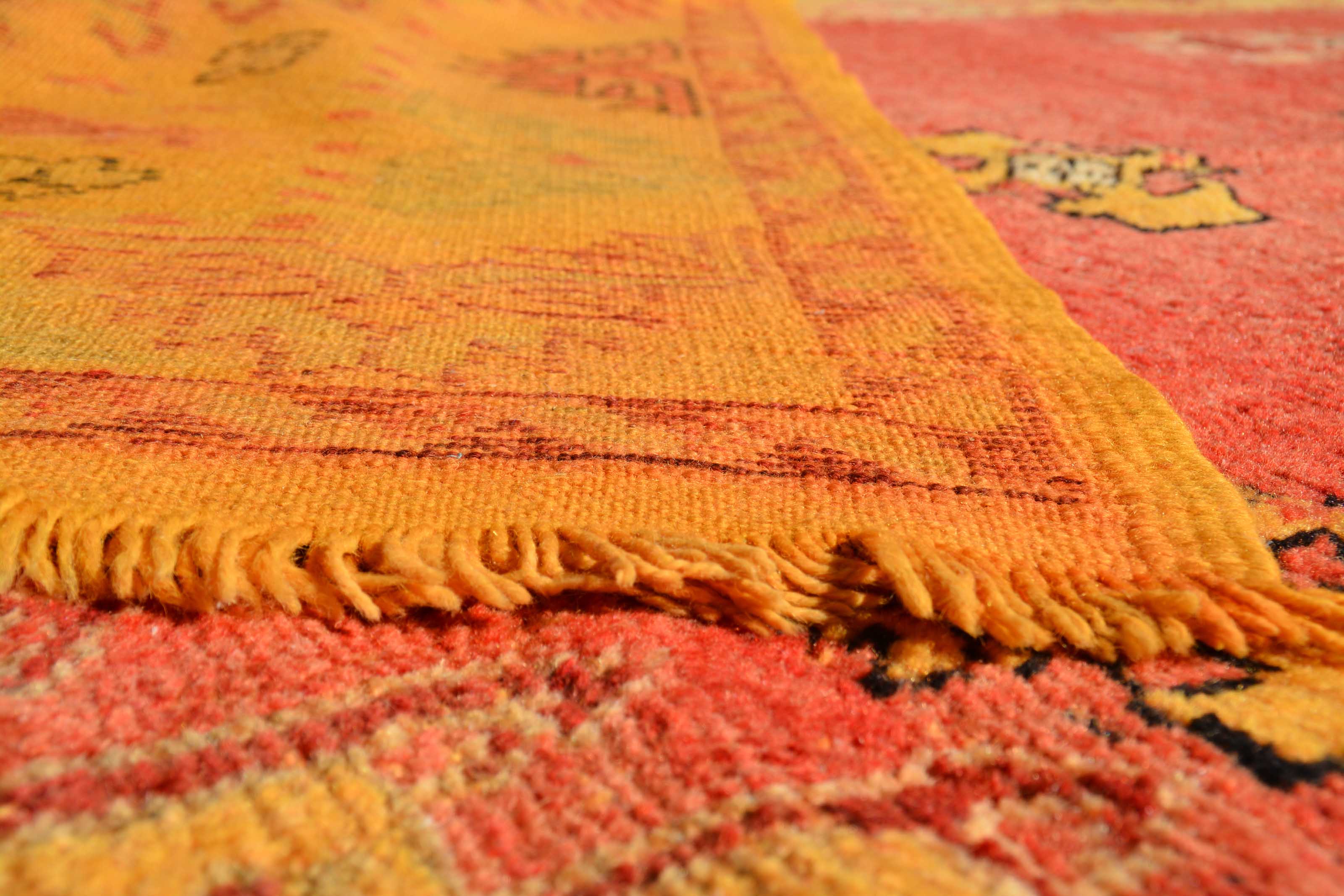 Vintage Moroccan Rug Pink And Red Rug | Vintage Rugs Illuminate Collective
