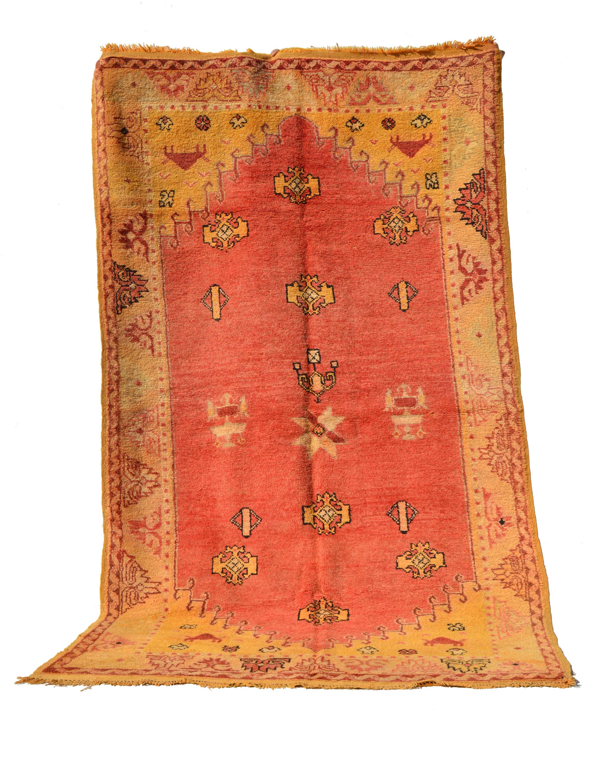 Vintage Moroccan Rug Pink And Red Rug | Vintage Rugs Illuminate Collective