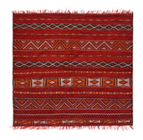 Vintage Moroccan Rug Red flat weave Vintage Rug Illuminate Collective