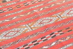 Vintage Moroccan Rug Red flatweave Vintage Moroccan Rug Illuminate Collective