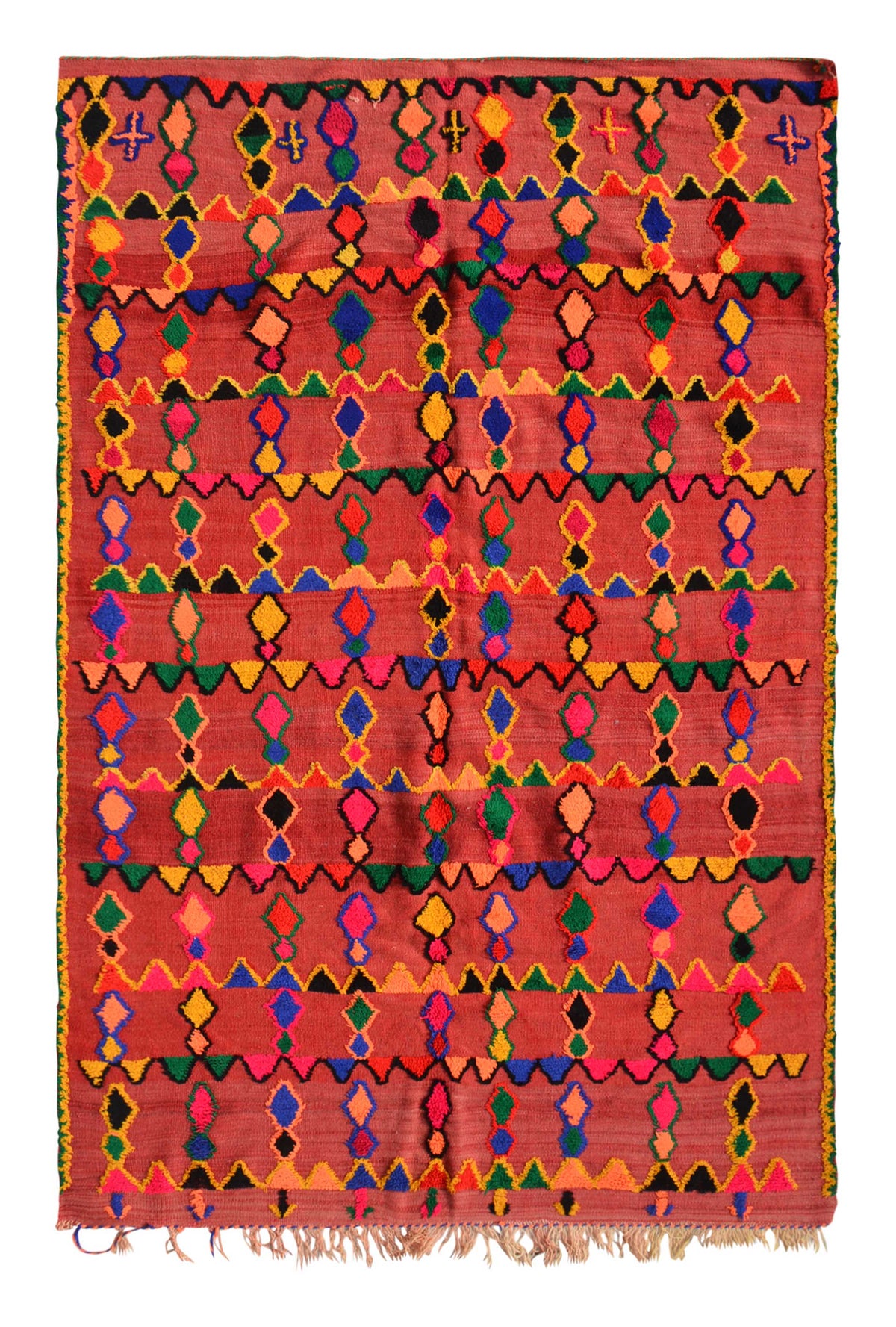 Vintage Moroccan Rug Red Vintage Rug | Pink and Red Rug illuminate collective