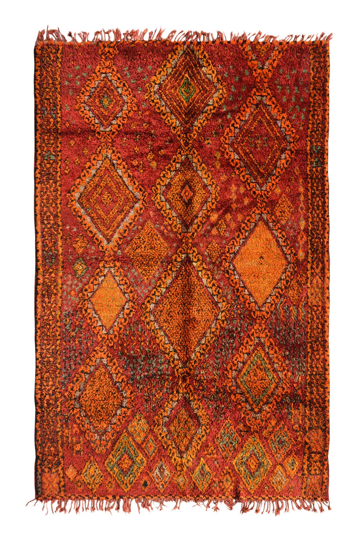 Vintage Moroccan Rug  Red Vintage Rug - Vintage Wool Rugs - Illuminate Collective illuminate collective