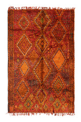 Vintage Moroccan Rug  Red Vintage Rug - Vintage Wool Rugs - Illuminate Collective illuminate collective