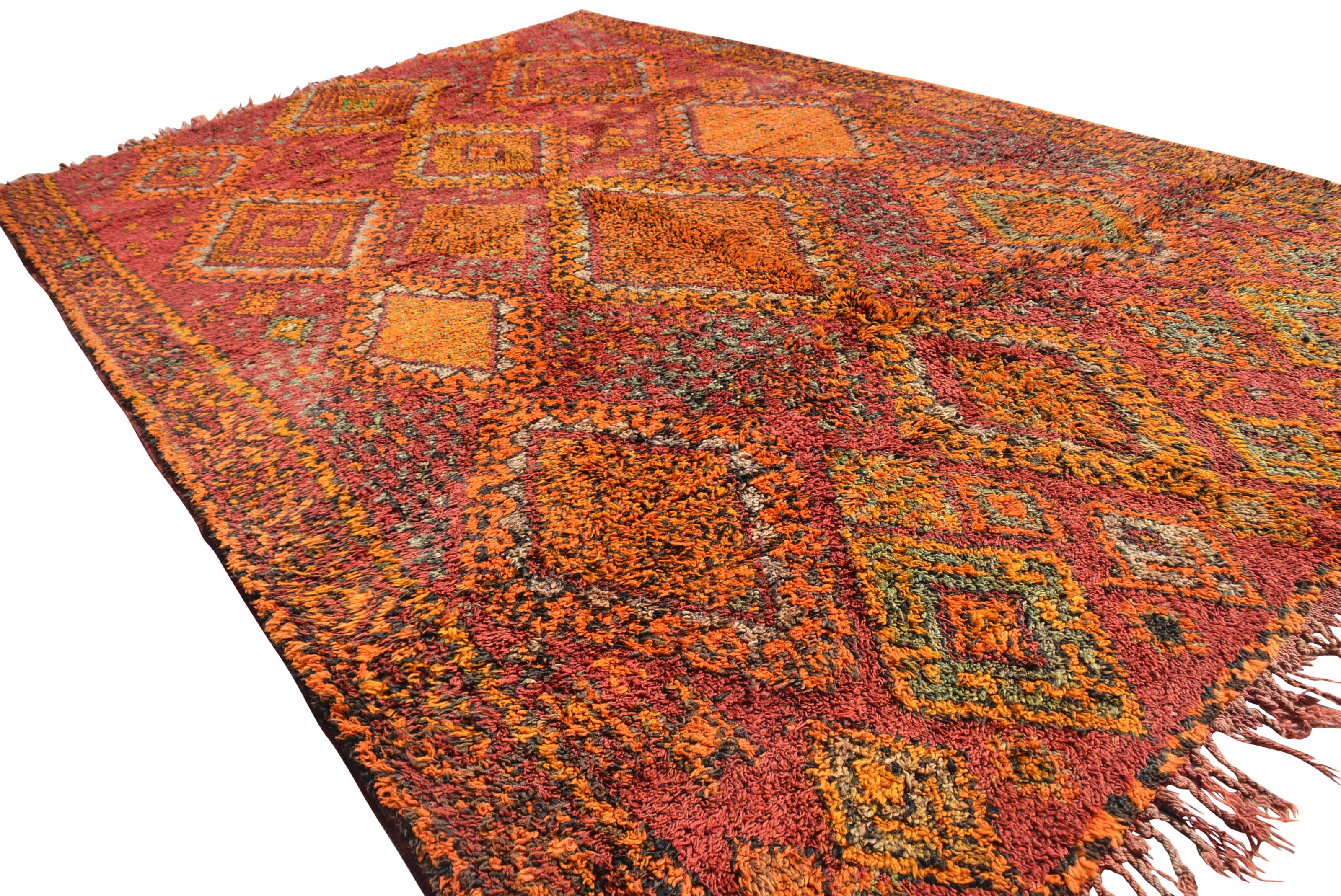 Vintage Moroccan Rug  Red Vintage Rug - Vintage Wool Rugs - Illuminate Collective illuminate collective
