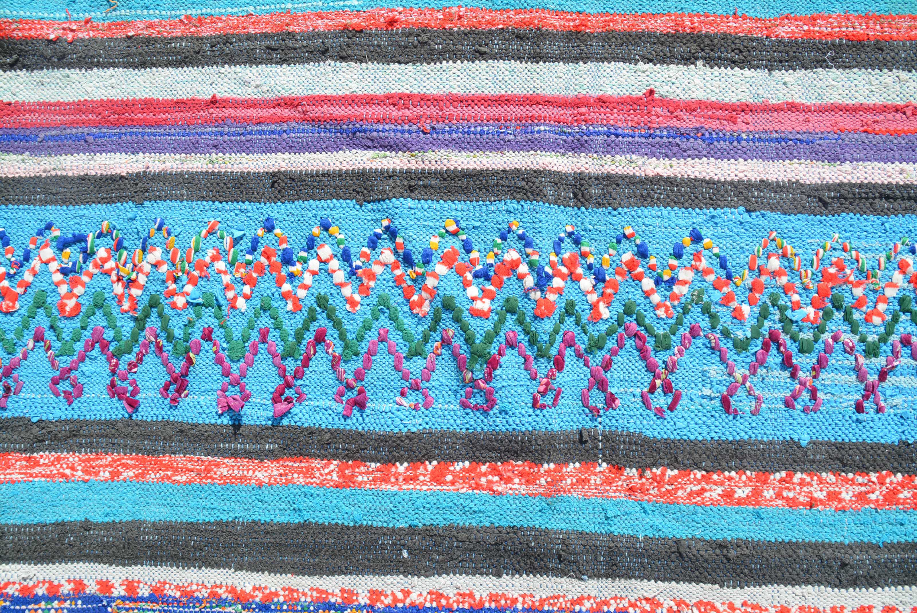Vintage Moroccan Rug Shaggy Stripes Vintage Shag Rug - Add a touch of retro style to your home illuminate collective