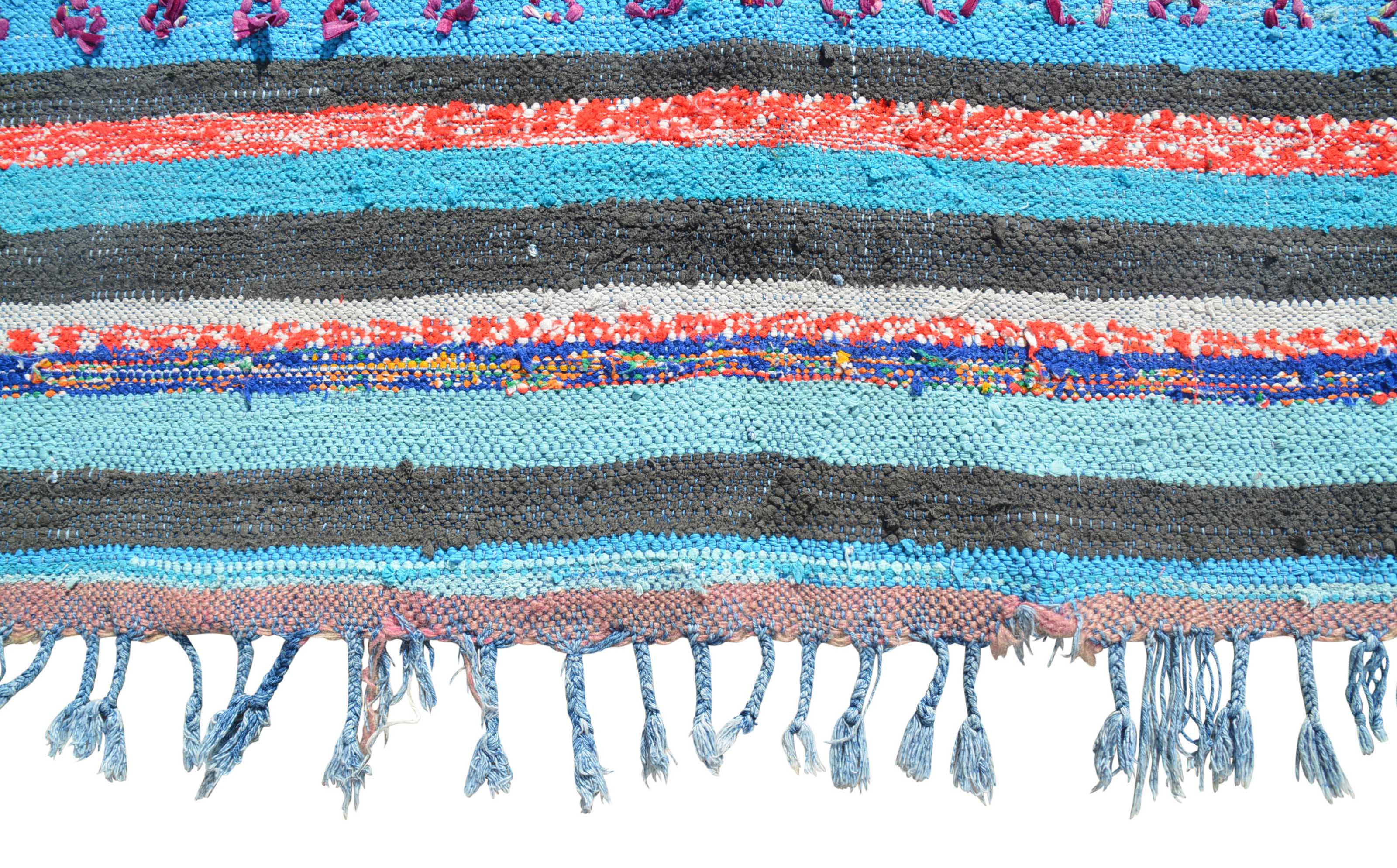 Vintage Moroccan Rug Shaggy Stripes Vintage Shag Rug - Add a touch of retro style to your home illuminate collective