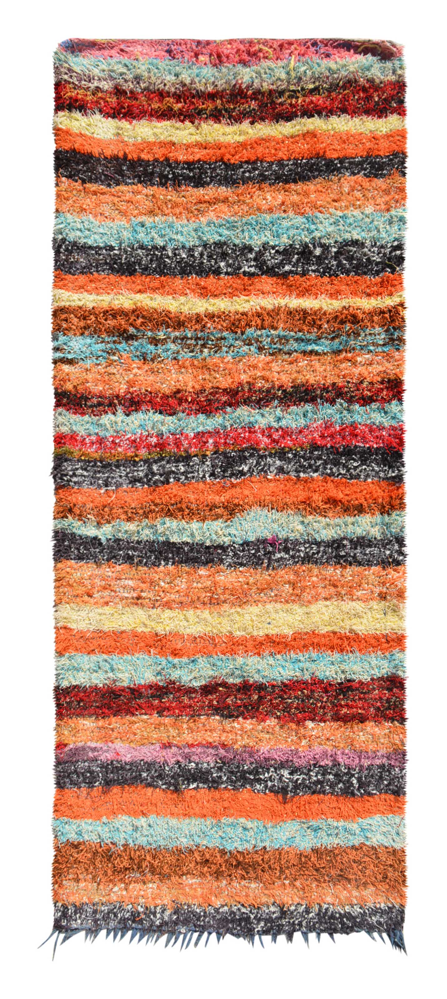 Vintage Moroccan Rug Vibrant Vintage Bright Rag Rug - Add a splash of color to your home illuminate collective