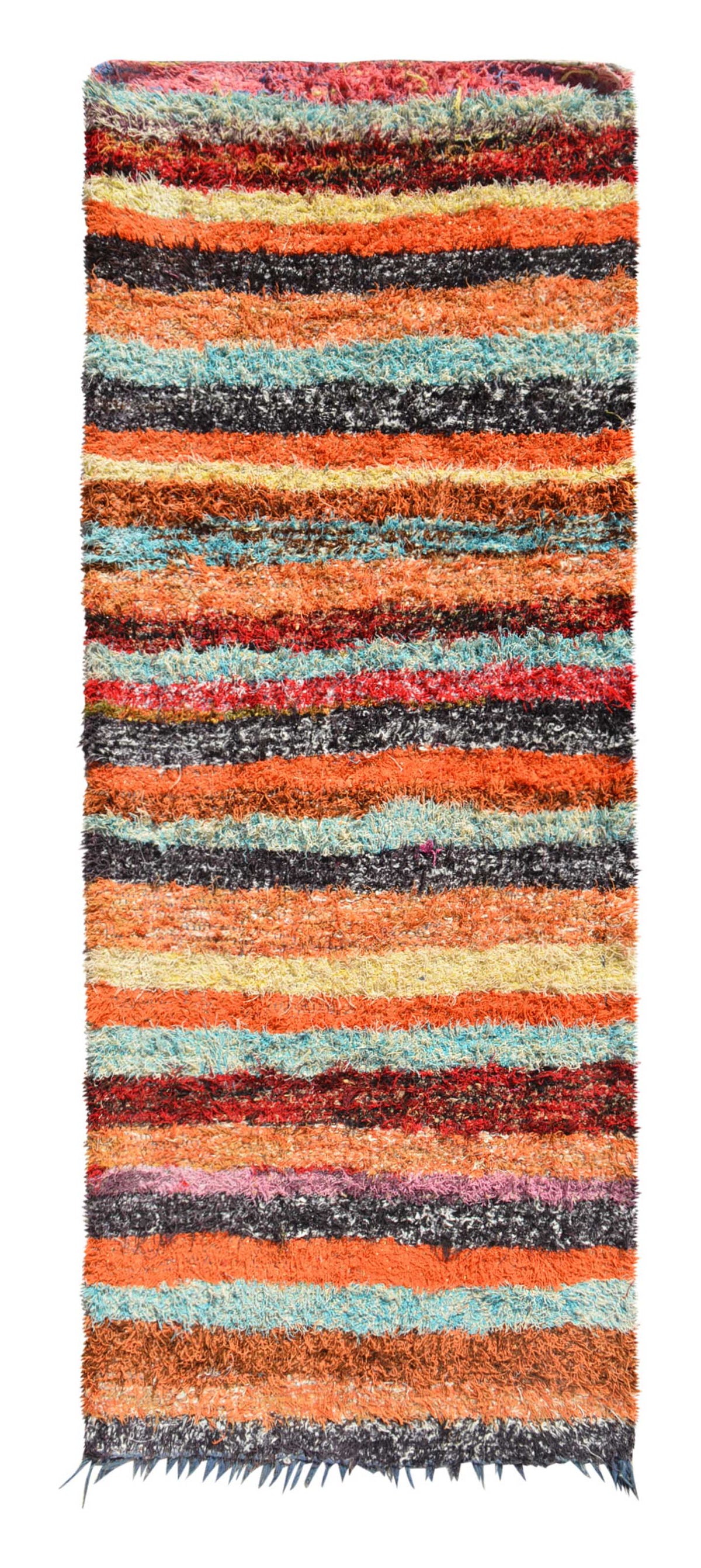 Vintage Moroccan Rug Vibrant Vintage Bright Rag Rug - Add a splash of color to your home illuminate collective