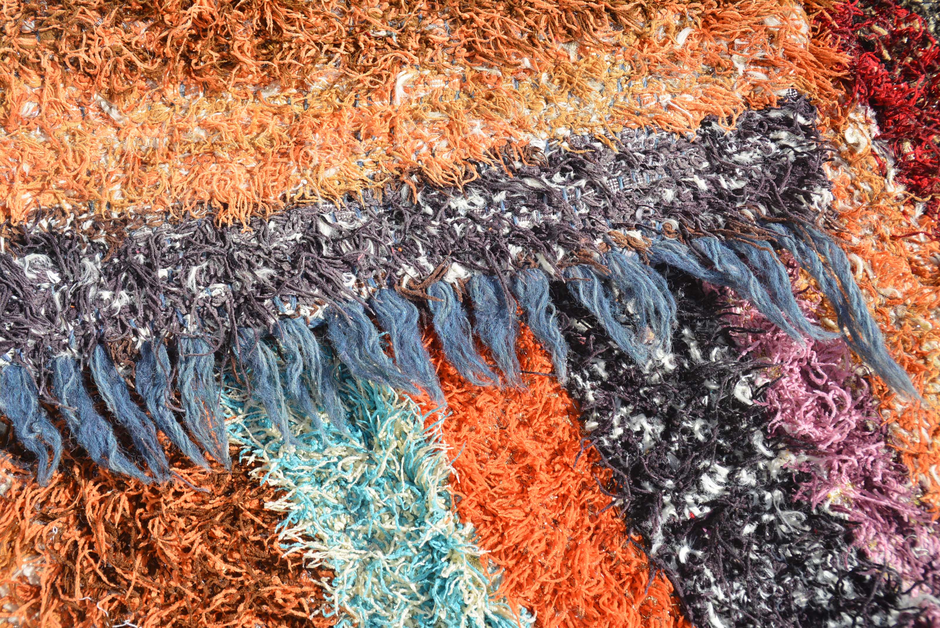Vintage Moroccan Rug Vibrant Vintage Bright Rag Rug - Add a splash of color to your home illuminate collective