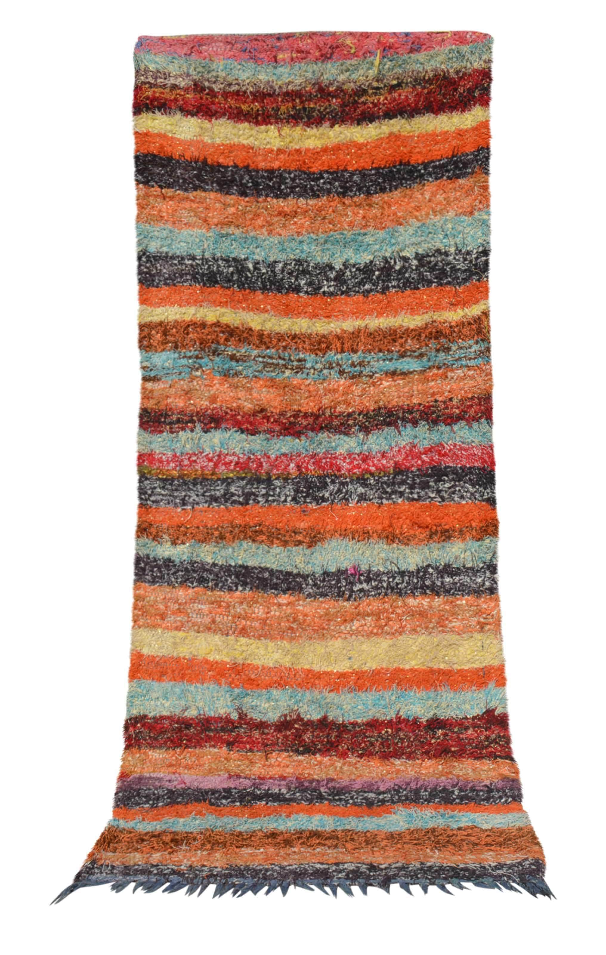Vintage Moroccan Rug Vibrant Vintage Bright Rag Rug - Add a splash of color to your home illuminate collective