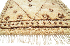 Vintage Moroccan Rug Vintage Art Deco Rugs - White And Brown Rugs - Illuminate Collective illuminate collective
