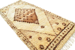 Vintage Moroccan Rug Vintage Art Deco Rugs - White And Brown Rugs - Illuminate Collective illuminate collective