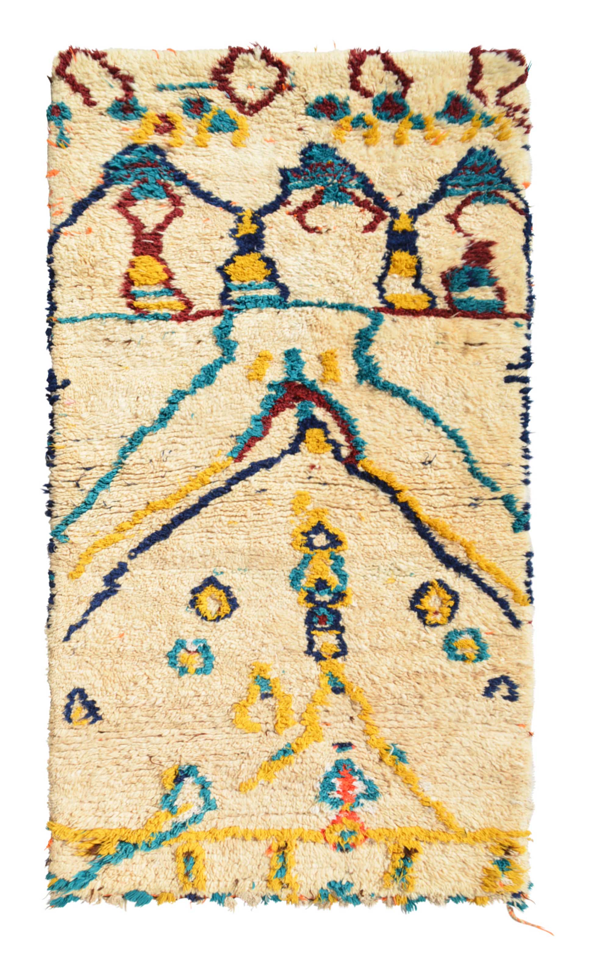 Vintage Moroccan Rug Vintage Blue Rugs | Vintage Distressed Rug illuminate collective 