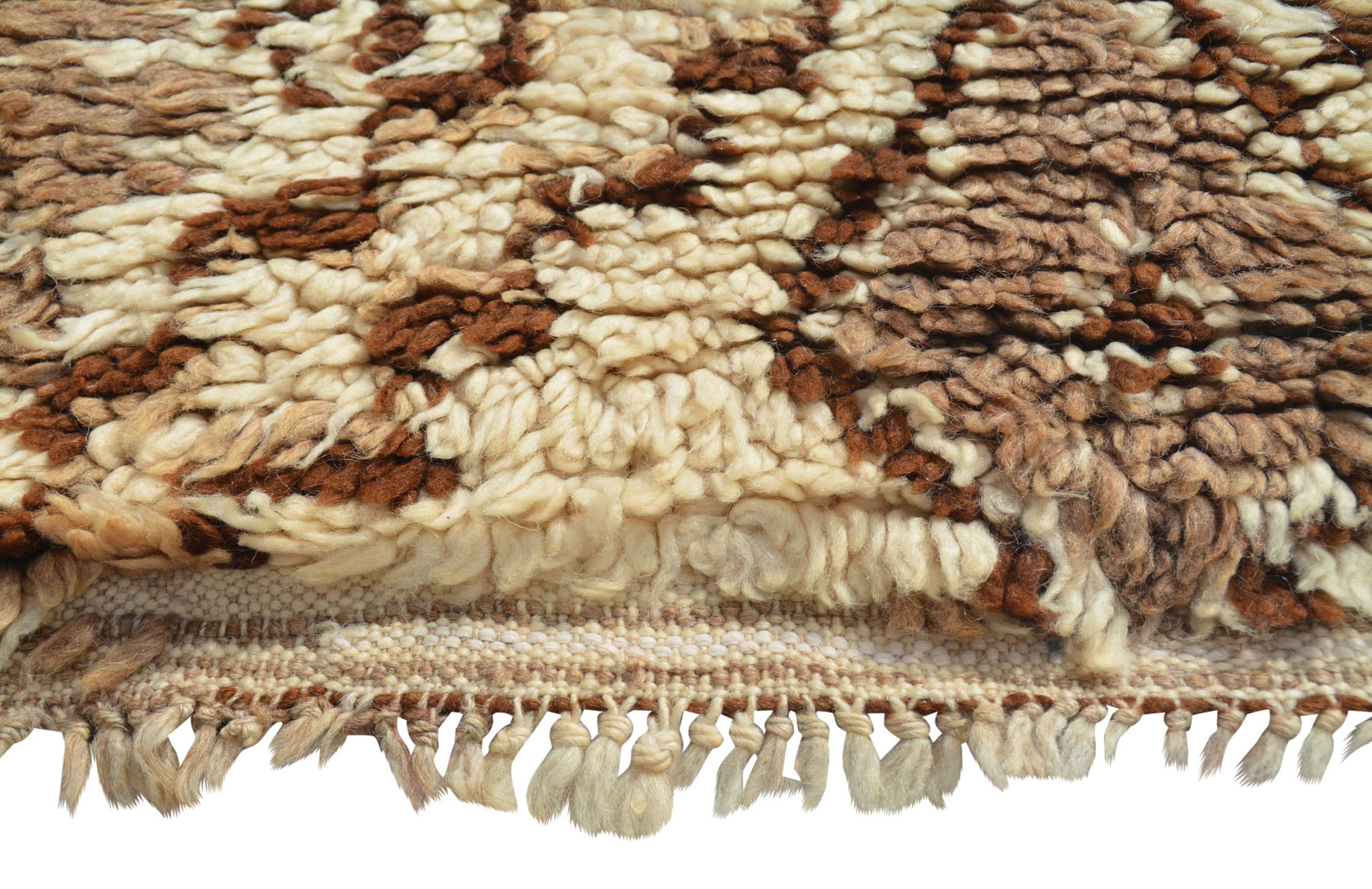 Vintage Moroccan Rug Vintage Distressed Area Rugs - White And Brown Rugs - Illuminate Collective illuminate collective 