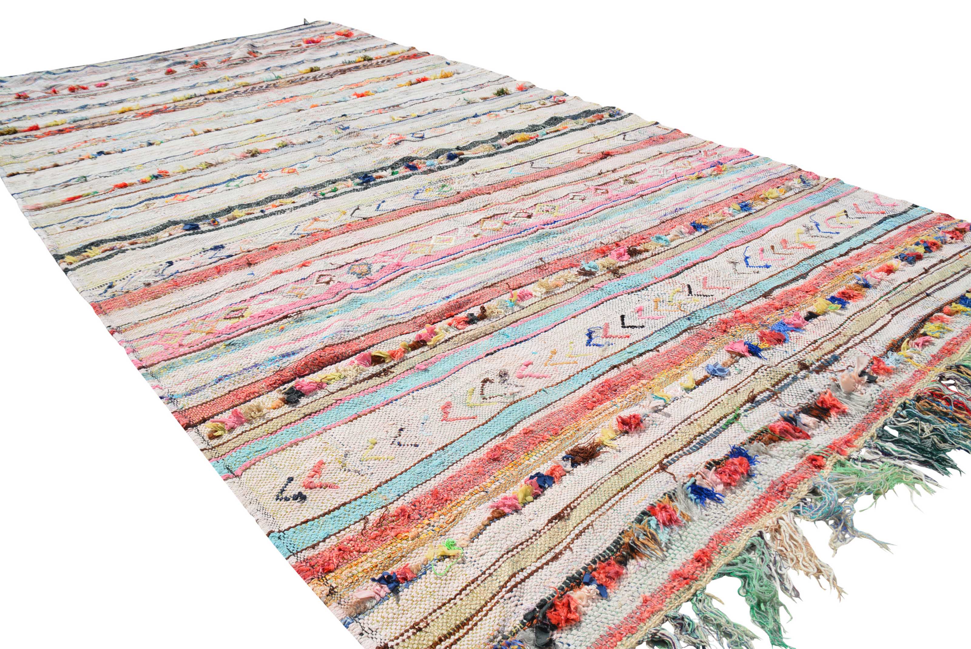 Vintage Moroccan Rug Vintage flatweave Cotton Rug Illuminate Collective