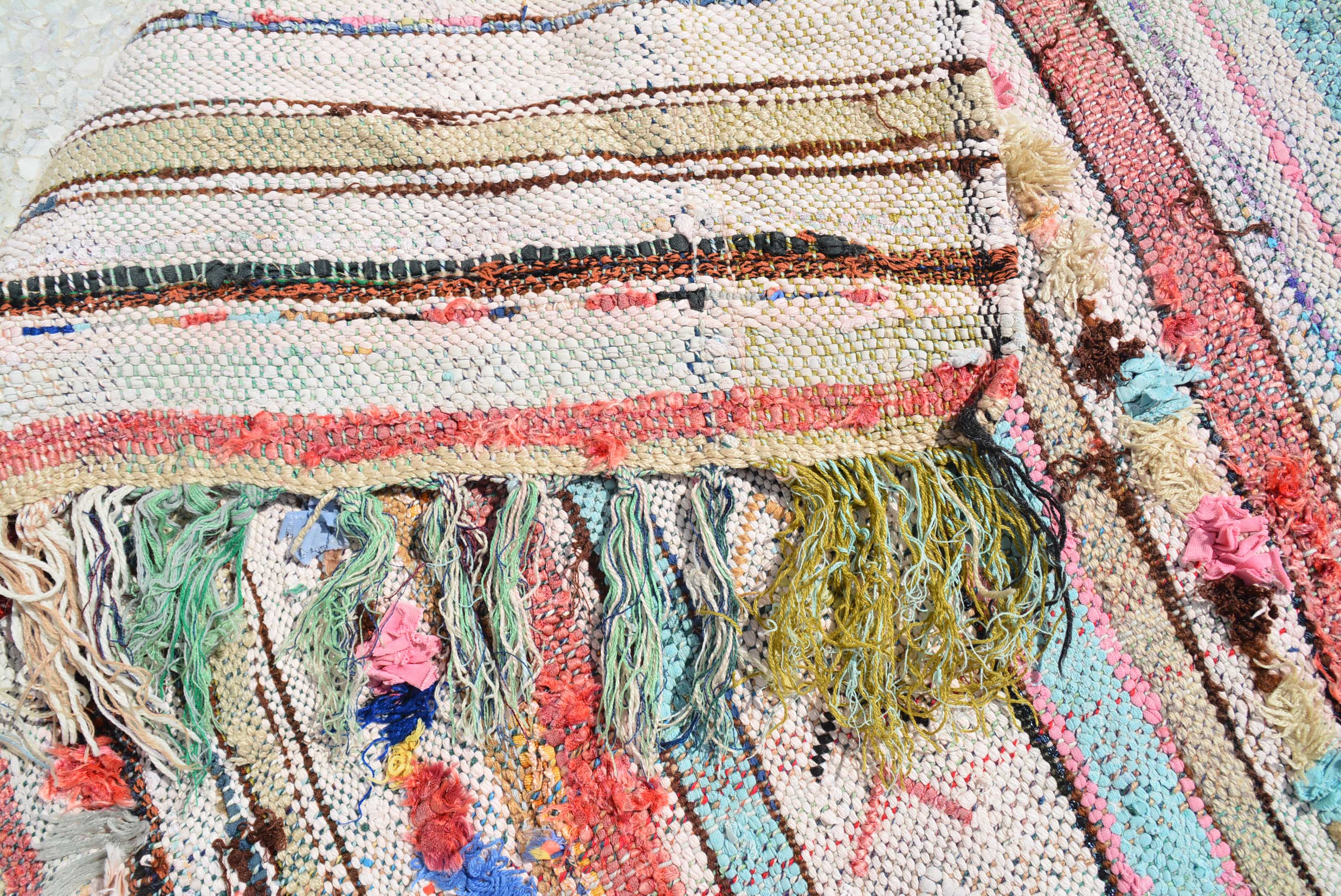 Vintage Moroccan Rug Vintage flatweave Cotton Rug Illuminate Collective