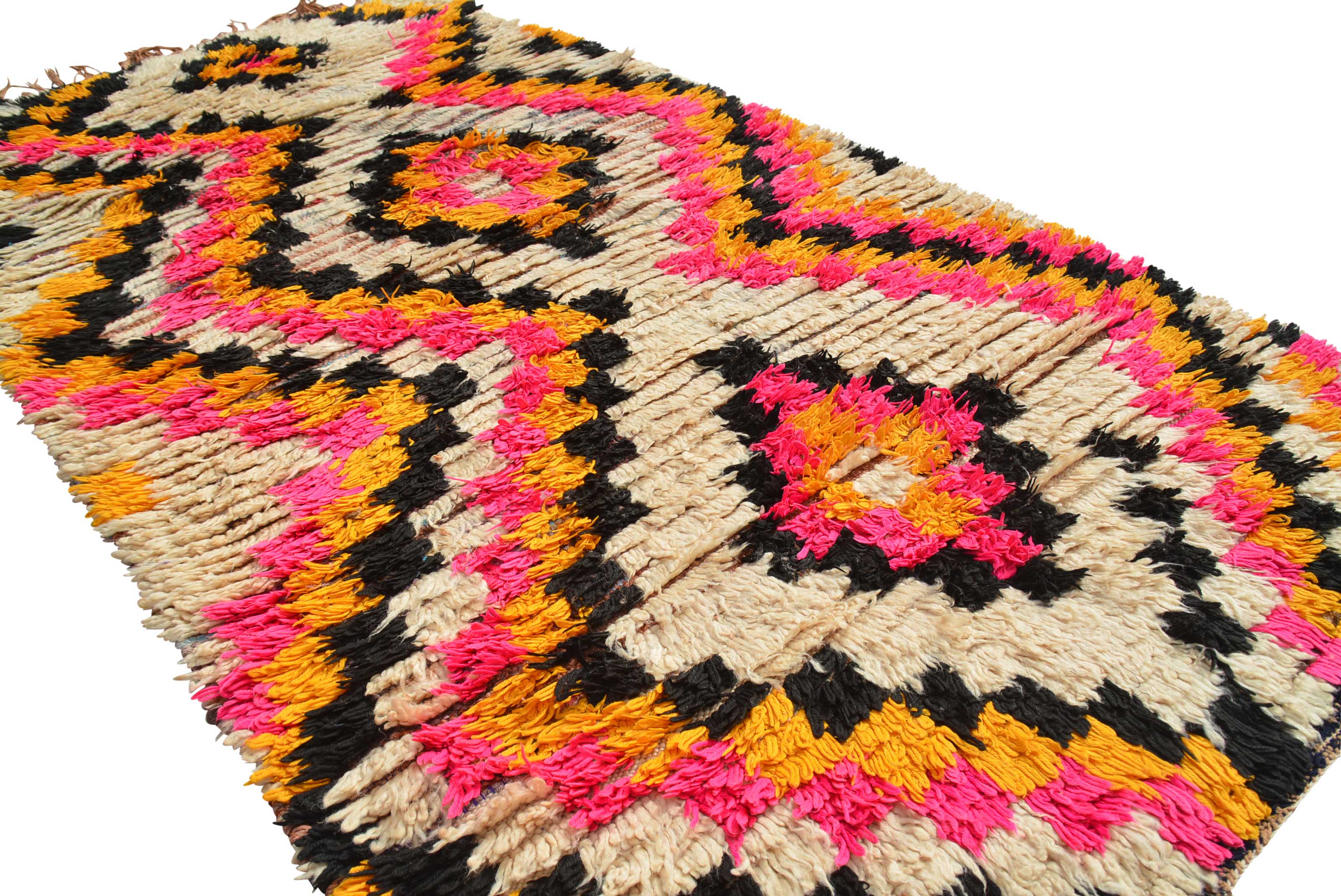 Vintage Moroccan Rug Vintage Hand Knotted Rugs Moroccan Style Rug Medium Size | Illuminate Collective illuminate collective 