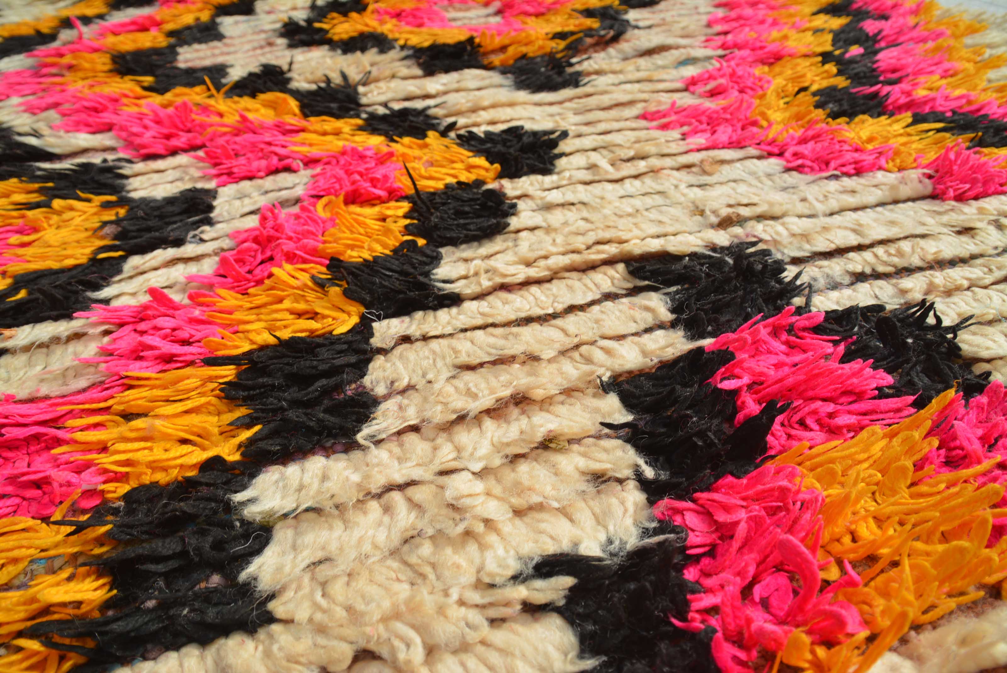 Vintage Moroccan Rug Vintage Hand Knotted Rugs Moroccan Style Rug Medium Size | Illuminate Collective illuminate collective 
