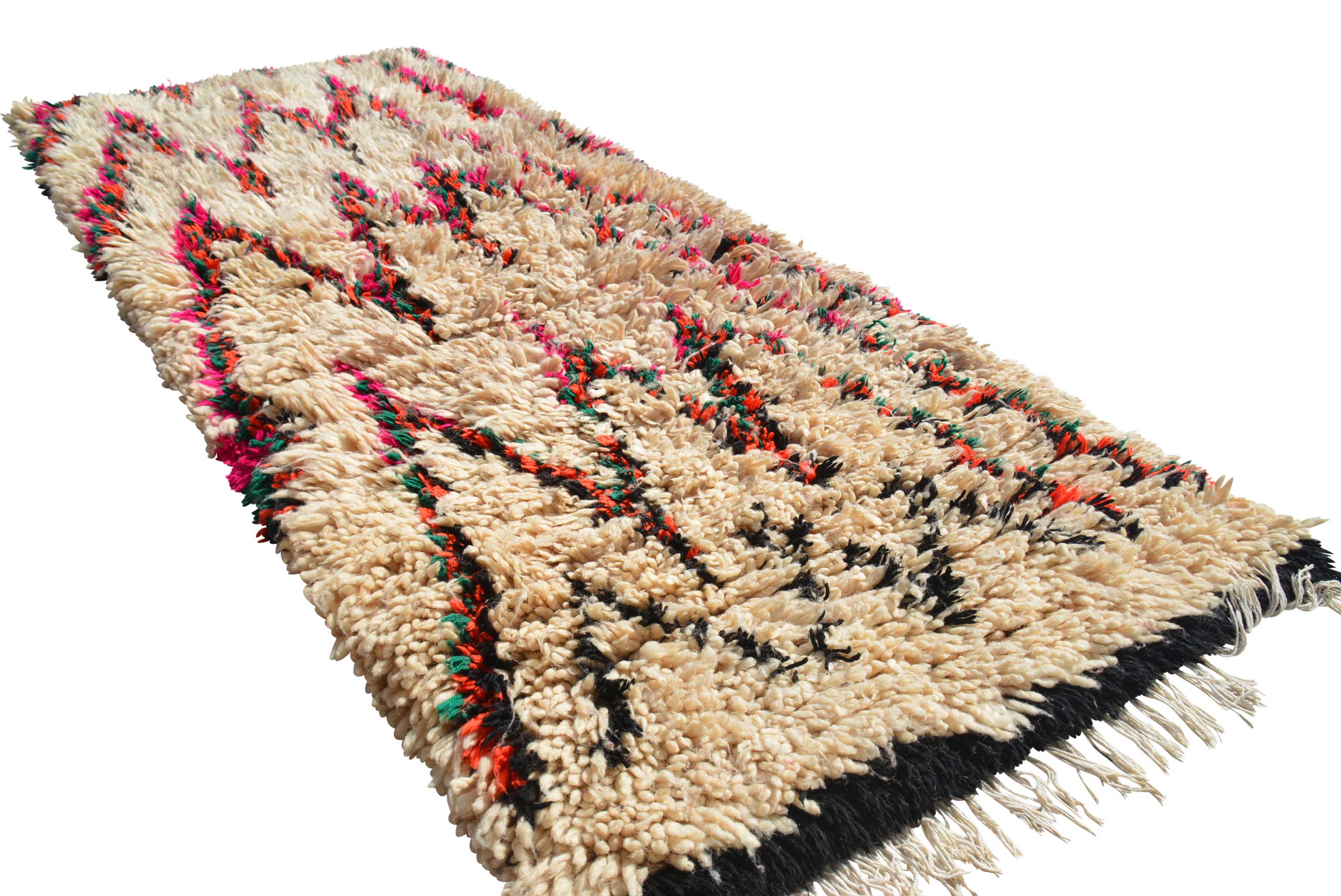 Vintage Moroccan Rug Vintage Hand Knotted Rugs | Red And Pink Rug illuminate collective 