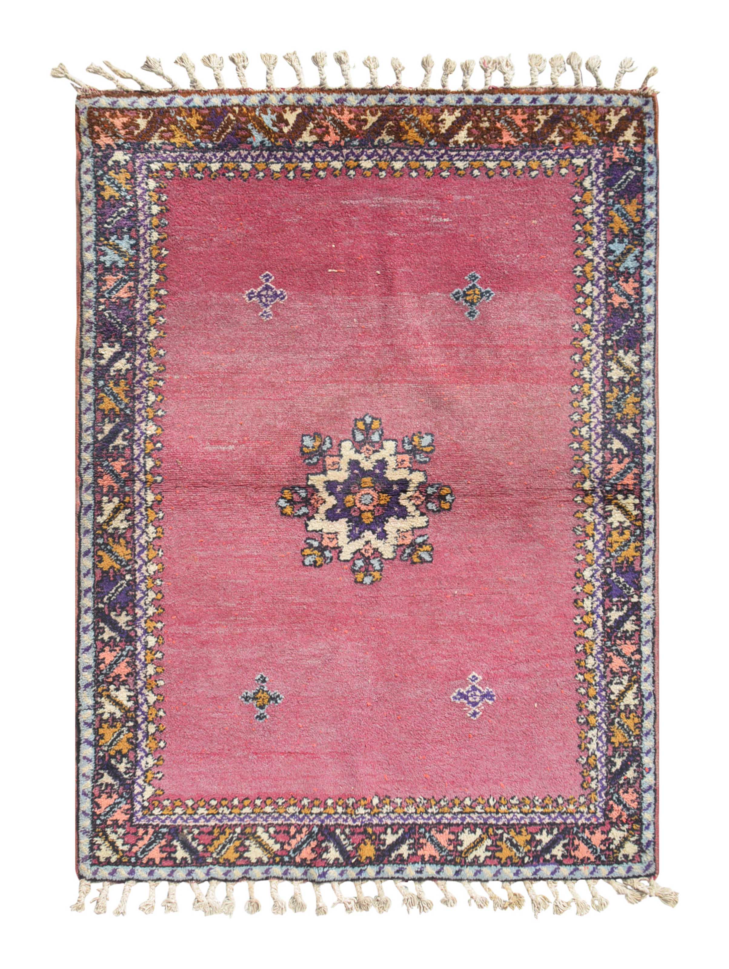 Vintage Moroccan Rug Vintage Hand Knotted Rugs - Vintage Moroccan Rug Illuminate Collective 
