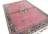 Vintage Moroccan Rug Vintage Hand Knotted Rugs - Vintage Moroccan Rug Illuminate Collective 