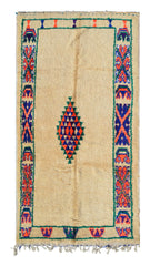 Vintage Moroccan Rug Vintage Hooked Rugs -  Blue Vintage Rugs - Illuminate Collective illuminate collective 