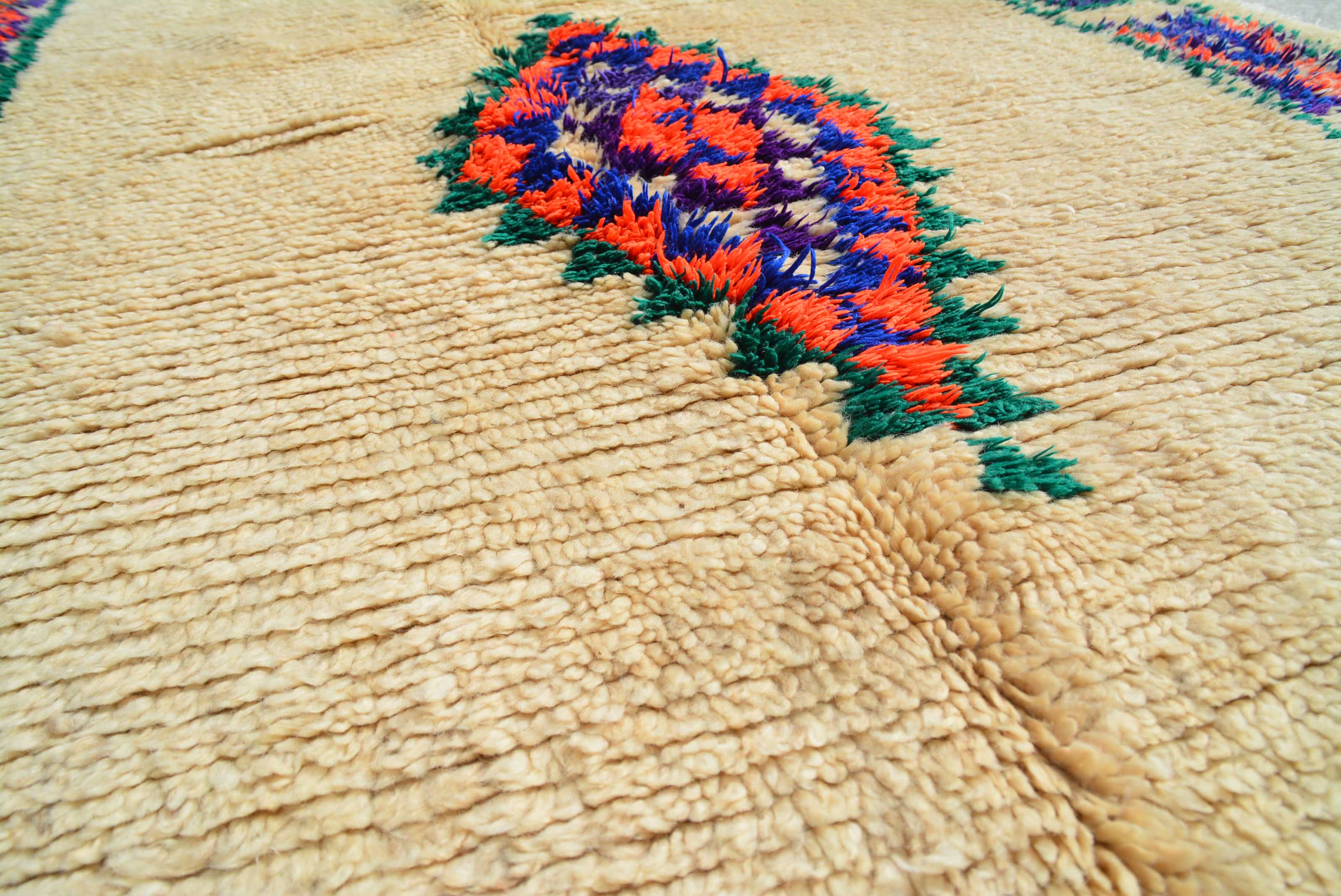 Vintage Moroccan Rug Vintage Hooked Rugs -  Blue Vintage Rugs - Illuminate Collective illuminate collective 