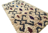 Vintage Moroccan Rug Vintage Hooked Rugs for Sale | Grey and Blue Moroccan Rugs | Illuminate Collective illuminate collective 